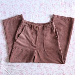 cotton on pink corduroy wide leg pants